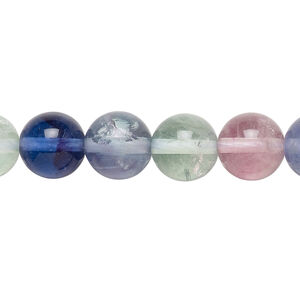 Rainbow fluorite 1pkg1, round bead natural 15.5-16 inch 10mm
