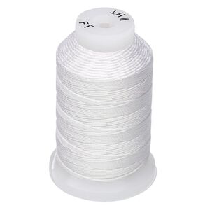 Thread, Purely Silk™, white, size FF. Sold per 115-yard spool.
