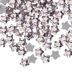 Flat back 360pk light rose foil back, Swarovski® hotfix 6mm star flower 2754