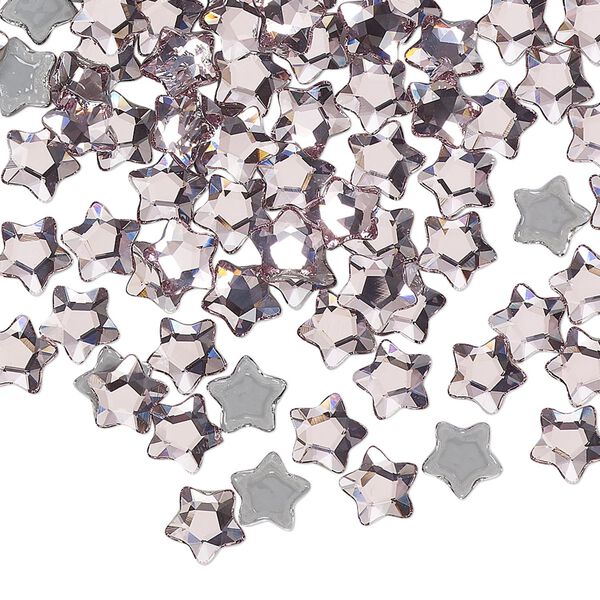 Flat back 360pk light rose foil back, Swarovski® hotfix 6mm star flower 2754 image number 0