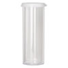 Vial, polystyrene and plastic, clear and white, 3-7/16 x 1-1/4 inch extra-large vial with snap on cap. Sold per pkg of 4. image number 1