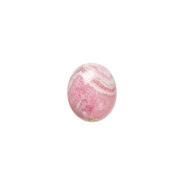 Cabochon, rhodochrosite (natural), 12x10mm calibrated oval, B grade, Mohs hardness 3-1/2 to 4-1/2. Sold individually. image number 0