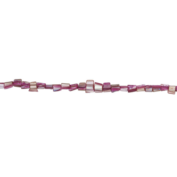 Mother-of-pearl shell 1pkg1, triangle tube bead 15 inch elderberry 6x5mm-11x8mm image number 1