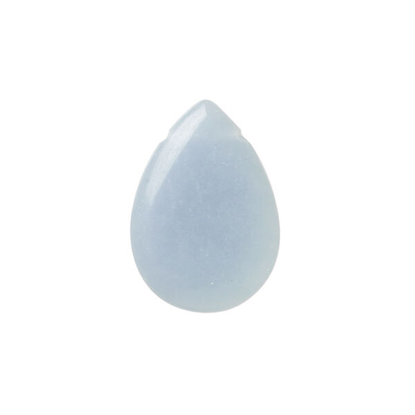 Drop, angelite (waxed), 23x16mm hand-cut flat teardrop, B grade, Mohs hardness 3 to 3-1/2. Sold individually. image number 0