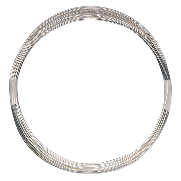 Wire, sterling silver-filled, dead-soft, round, 20 gauge. Sold per 10-foot section. image number 0