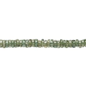 Green apatite 1pkg1, hand-cut rondelle bead natural 8 inch 4x1mm-5x2mm
