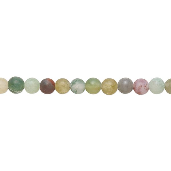 Fancy jasper 1pkg1, matte round bead natural 8 inch 4mm image number 0