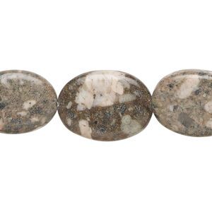 Bead, pink feldspar (natural), 19x14mm-20x15mm flat oval, C grade, Mohs hardness 6 to 6-1/2. Sold per 15" to 16" strand.