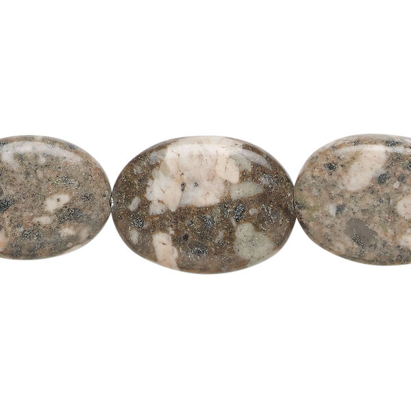 Bead, pink feldspar (natural), 19x14mm-20x15mm flat oval, C grade, Mohs hardness 6 to 6-1/2. Sold per 15" to 16" strand. image number 0