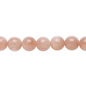 Pink flake moonstone 1pkg1, round bead natural 8 inch 8mm