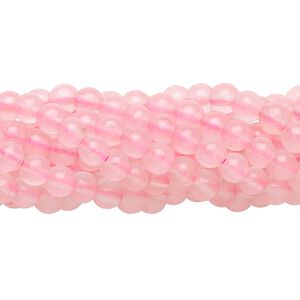 Rose quartz 1pkg10, round bead 15.5-16 inch 4mm