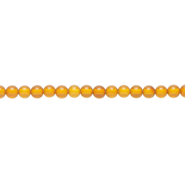 Bead, Baltic amber (heated), 3mm round, B grade, Mohs hardness 2 to 2-1/2. Sold per 15-1/2" to 16" strand. image number 0