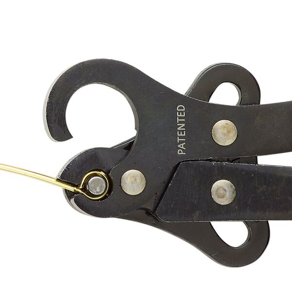 Pliers, Bead Smith® 1-Step Looper® Big, steel and rubber, dark green, creates 3mm loop (inside diameter), 5 inches. Sold individually. image number 1