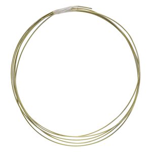 Wire, anodized niobium, yellow, half-hard, round, 20 gauge. Sold pkg of 5 feet.