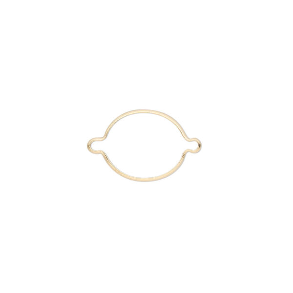 Link, Wrap-Tite®, 14Kt gold, 12x10mm oval setting. Sold individually. image number 0