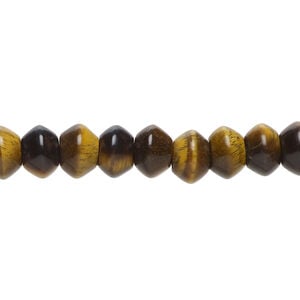 Tigereye 1pkg1, saucer bead natural, 15.5-16 inch 8x5mm