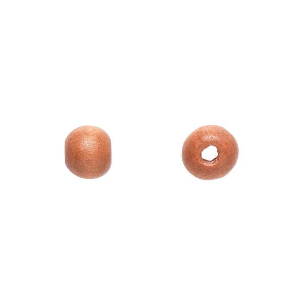 Bead, painted sugar maple (coated), glossy brown, 8x7mm hand-cut rondelle. Sold per pkg of 450-500. image number 0