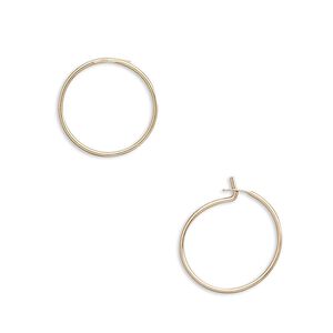 Earring hoop 1pkg50 14Kt gold-filled, 12.5mm round, 25 pair