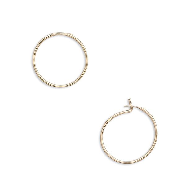Earring hoop 1pkg50 14Kt gold-filled, 12.5mm round, 25 pair image number 0