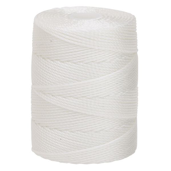 Thread, C-Lon®, nylon, white, 0.5mm diameter. Sold per 92-yard spool. image number 0