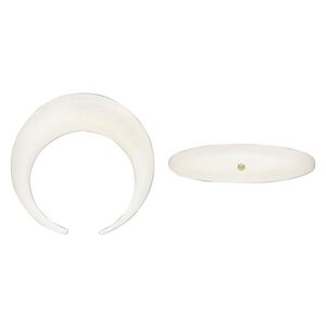 Bone 1pkg1, vertical-drilled naja bead white 20x20mm