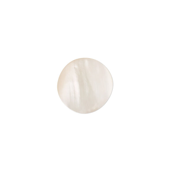 Cabochon, mother-of-pearl shell (natural), 14mm calibrated round, Mohs hardness 3-1/2. Sold per pkg of 2. image number 0