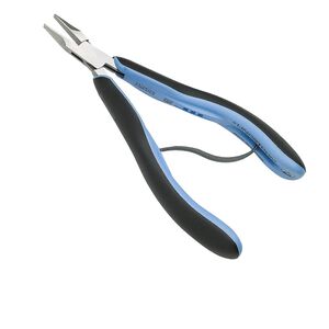 Pliers, Lindstrom® RX series, flat-nose, steel / plastic / rubber, blue and black, 5-3/4 inches. Sold individually.
