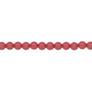 Pearl 600pk cranberry, Preciosa Czech crystal 4mm round