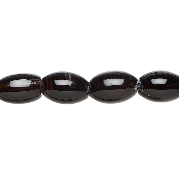 Black agate 1pkg1, barrel bead C grade, 15 inch 10x8mm-12x9mm image number 0