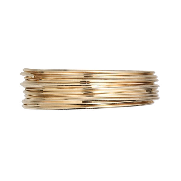 Wire, 12Kt gold-filled, full-hard, square, 21 gauge. Sold per pkg of 5 feet. image number 0