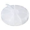 Organizer, plastic, clear, 4-1/4 x 1-1/4 inch round with 7 compartments. Sold individually. image number 1