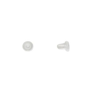 Earnut 1pkg1000, 6x5mm, rubber clear 500 pair
