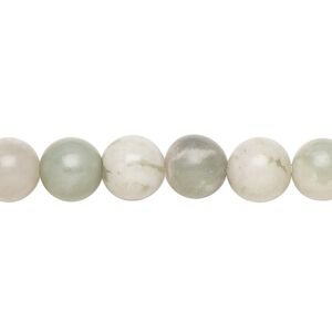 Peace "jade" 1pkg1, round bead natural 15.5-16 inch 8mm