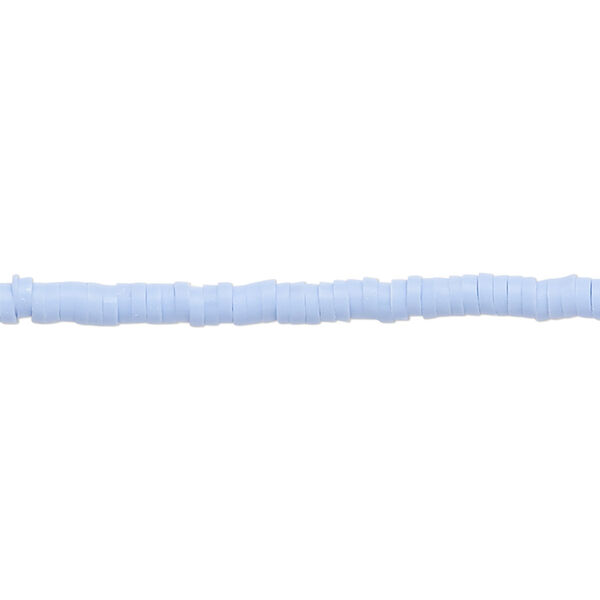Bead, polymer clay, opaque periwinkle, 3x1mm heishi. Sold per pkg of (2) 15-1/2" to 16" strands. image number 0