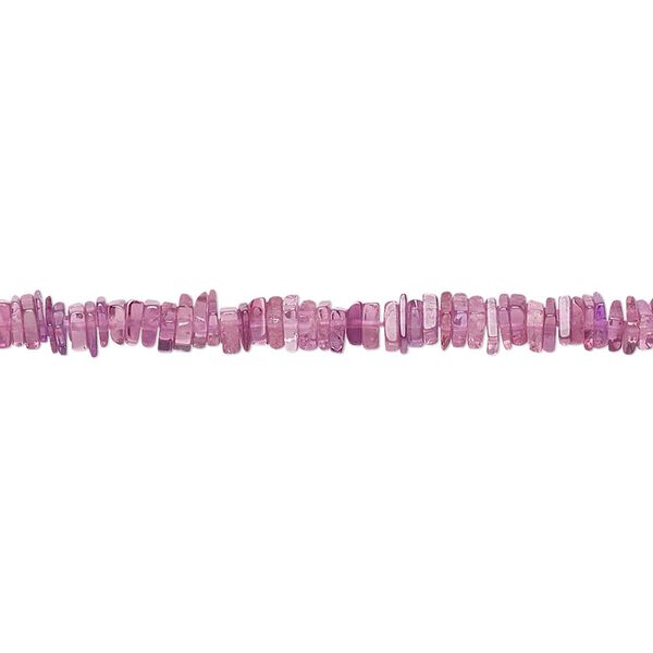 Pink tourmaline 1pkg1, hand-cut square rondelle bead natural 8 inch 3x1mm-4x2mm image number 0