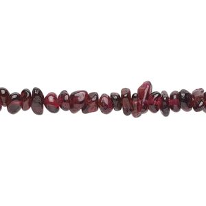 Garnet 1pkg1, chip bead 34 inch small