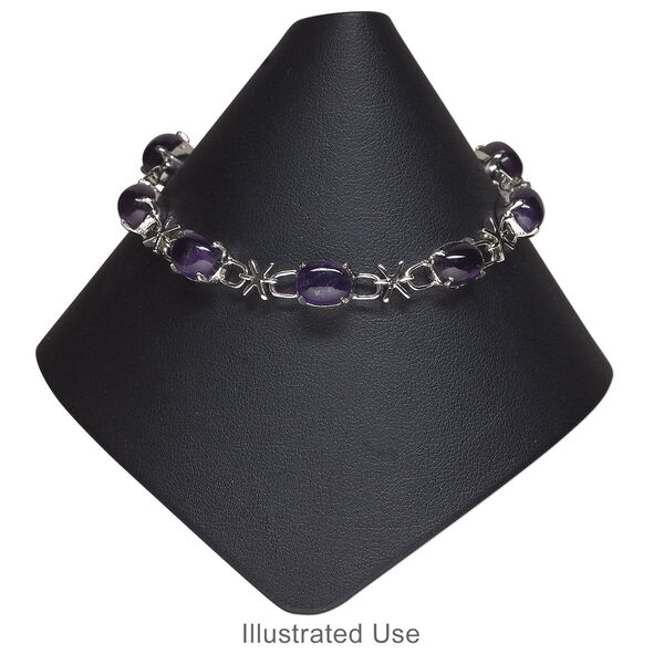 Display, bracelet, leatherette, black, 3-1/4 x 3-3/8 x 4-inch wrap-around snap cone. Sold individually. image number 3
