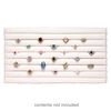 Display insert, ring, leatherette, white, 14-1/2 x 7-1/2 x 3/4 inches with 8 rows. Sold individually. image number 1