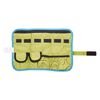 Pouch, canvas / elastic / VELCRO®, blue / green / black, 14x9-1/2 inches with hook and loop closure with wraparound strap. Sold individually. image number 1