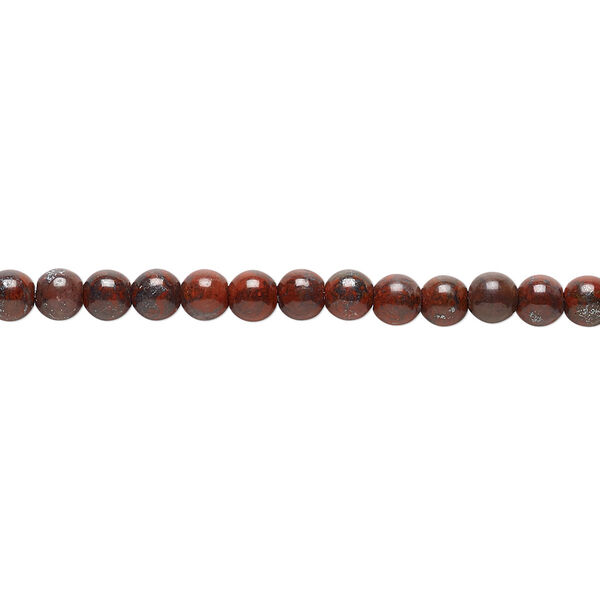 Brecciated jasper 1pkg1, round bead natural B grade, 15.5-16 inch 4mm image number 0