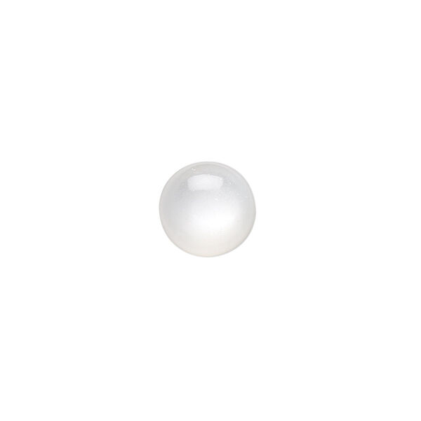 Cabochon, moonstone (natural), 10mm hand-cut calibrated round, B grade, Mohs hardness 6 to 6-1/2. Sold individually. image number 0