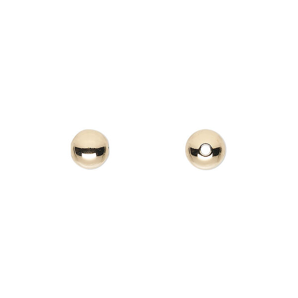 Bead, 14Kt gold-filled, 6mm seamless smooth round. Sold per pkg of 20. image number 0
