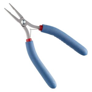 Pliers, Tronex®, 741 flat-nose, steel and rubber, red / blue / white, 6-1/4 inches. Sold individually.