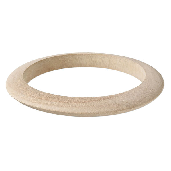 Bracelet, bangle, wood (natural), 10mm wide with thin point, 8 inches. Sold individually. image number 0