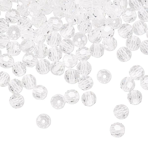 Bead 144pk crystal, Preciosa Czech crystal 4mm round image number 0