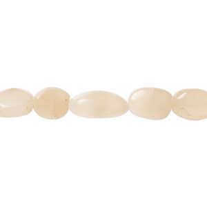 Peach moonstone 1pkg1, hand-cut nugget bead natural, 13 inch mini to small / light
