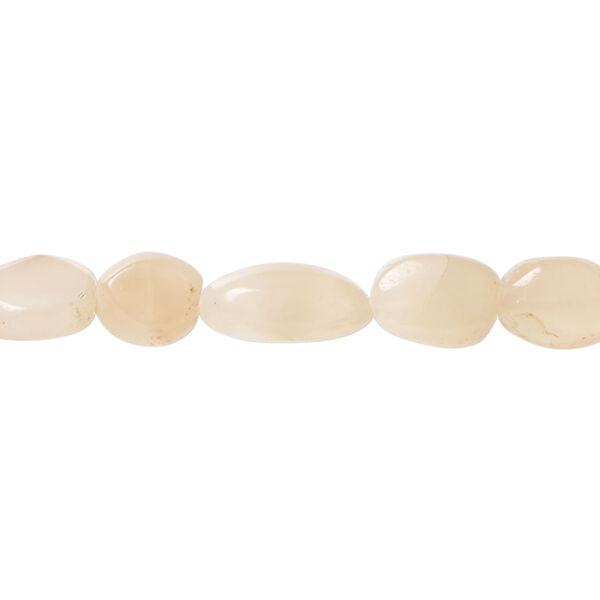 Peach moonstone 1pkg1, hand-cut nugget bead natural, 13 inch mini to small / light image number 0