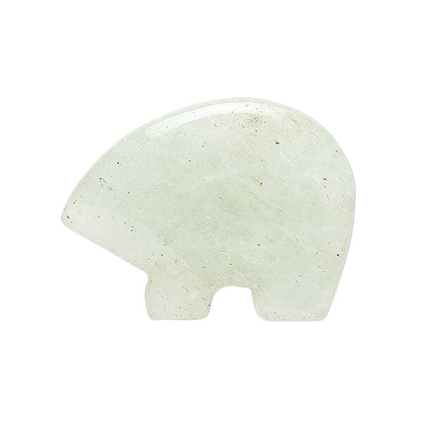 Green aventurine 1pkg1, half-drilled Zuni-style bear focal natural, 28x19mm-33x25mm light image number 0