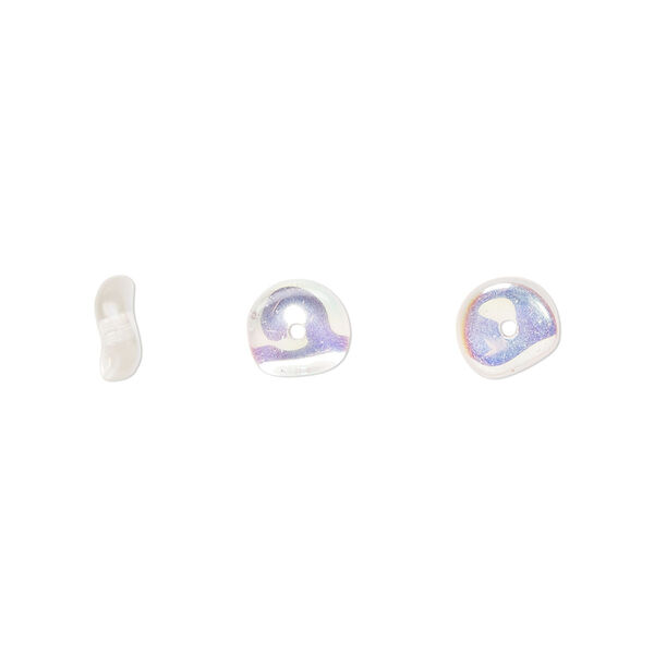 Bead, Czech pressed glass, crystal AB, 7x3mm rondelle. Sold per 15" to 16" strand. image number 0