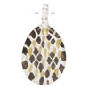 Focal, lampworked glass 1pkg1, opaque multicolored with gold-colored glitter, 29x20mm-31x23mm single-sided oval. image number 1